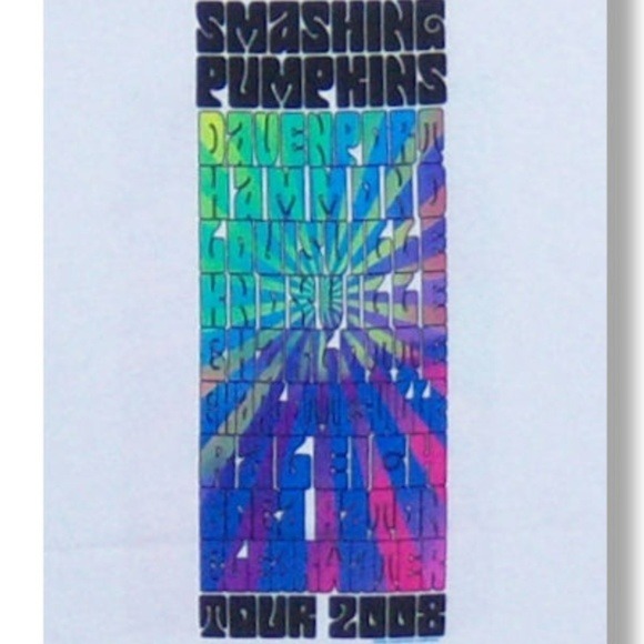 SMASHING PUMPKINS 2008 TOUR TEE New With Tag - Picture 2 of 8
